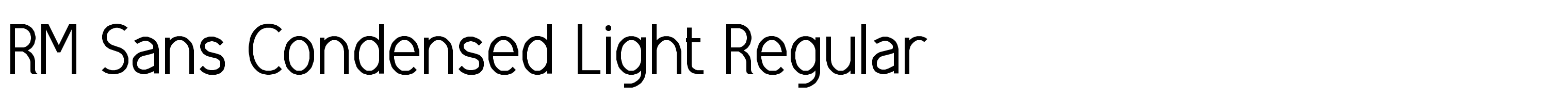 RM Sans Condensed Light Regular